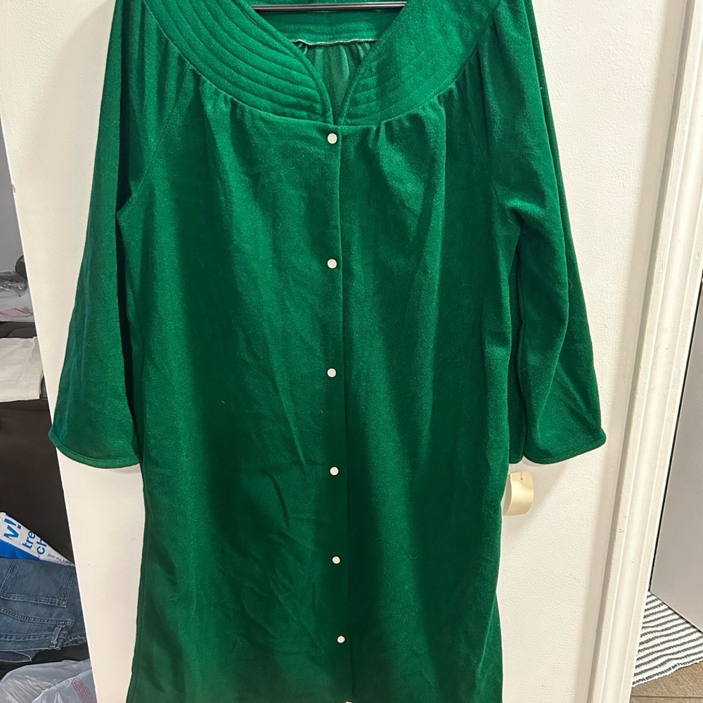 Just Us Women's Vintage Emerald Green Robe Size 20w